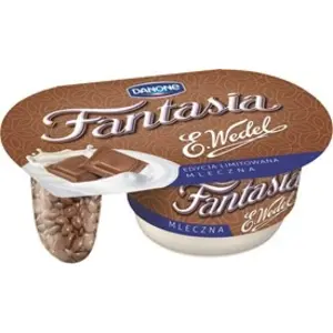 DANONE FANTASIA Jogurt z czekoladą mleczną 104 g DANONE FANTASIA Jogurt z czekoladą mleczną 104 g