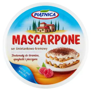 PIĄTNICA Ser śmietankowo-kremowo Mascarpone 250 g PIĄTNICA Ser śmietankowo-kremowo Mascarpone 250 g