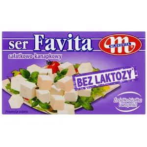 MLEKOVITA FAVITA Ser sałatkowo-kanapkowy bez laktozy 270 g MLEKOVITA FAVITA Ser sałatkowo-kanapkowy bez laktozy 270 g