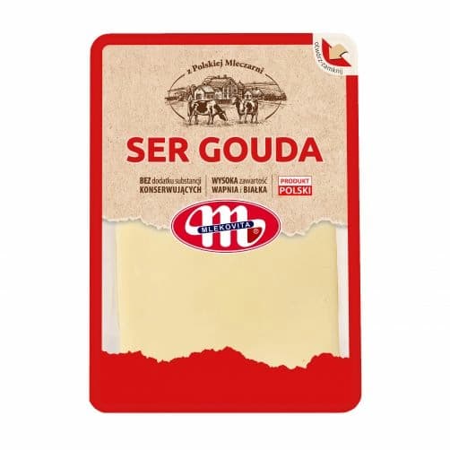 MLEKOVITA Ser Gouda w plastrach 150 g