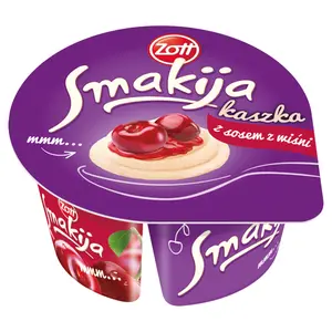 ZOTT SMAKIJA Kaszka manna z sosem z wiśni 130 g ZOTT SMAKIJA Kaszka manna z sosem z wiśni 130 g