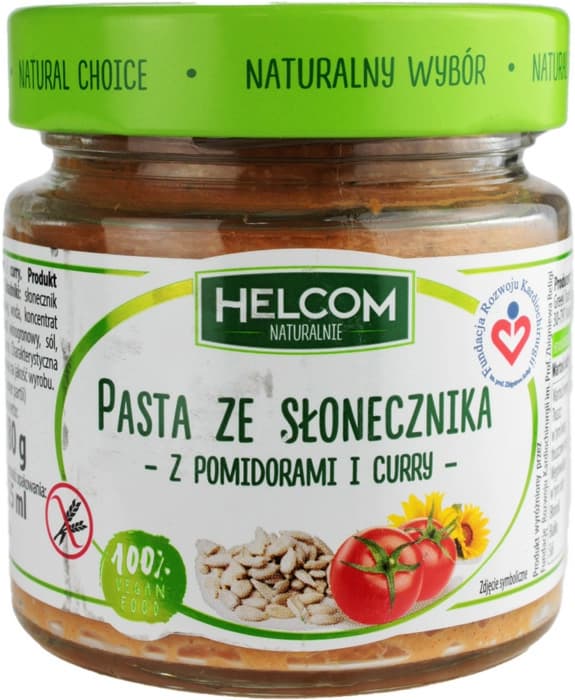 HELCOM Pasta ze słonecznika z pomidorami i curry VEGE 190 g