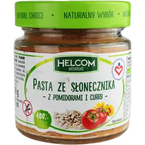 HELCOM Pasta ze słonecznika z pomidorami i curry VEGE 190 g HELCOM Pasta ze słonecznika z pomidorami i curry VEGE 190 g