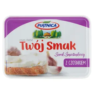 PIĄTNICA TWÓJ SMAK Serek śmietankowy z czosnkiem 135 g PIĄTNICA TWÓJ SMAK Serek śmietankowy z czosnkiem 135 g