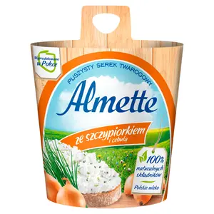 ALMETTE Serek twarogowy ze szczypiorkiem i cebulą 150 g ALMETTE Serek twarogowy ze szczypiorkiem i cebulą 150 g
