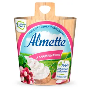 ALMETTE Serek twarogowy z rzodkiewkami 150 g ALMETTE Serek twarogowy z rzodkiewkami 150 g