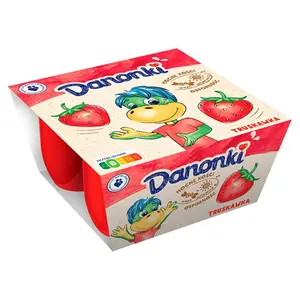 DANONE DANONKI Serek o smaku truskawkowym (4x50 g) 200 g DANONE DANONKI Serek o smaku truskawkowym (4x50 g) 200 g