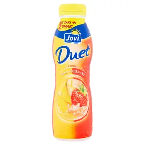 JOVI DUET Napój jogurtowy o smaku banana i truskawki 350 g JOVI DUET Napój jogurtowy o smaku banana i truskawki 350 g