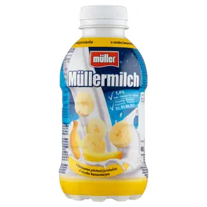 MÜLLER MÜLLERMILCH Napój mleczny o smaku bananowym 400 g MÜLLER MÜLLERMILCH Napój mleczny o smaku bananowym 400 g