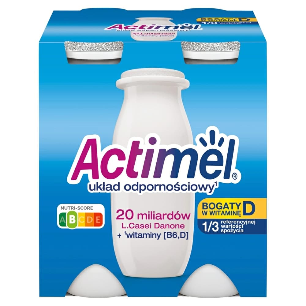 DANONE ACTIMEL Napój jogurtowy naturalny (4x100 g) 400 g