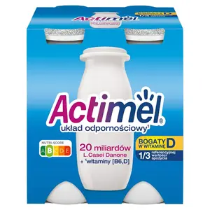DANONE ACTIMEL Napój mleczny naturalny 4x100g 400 g DANONE ACTIMEL Napój mleczny naturalny 4x100g 400 g