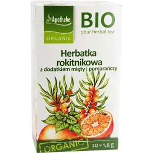 APOTHEKE Herbata rokitnikowa z dodatkiem mięty i pomarańczy BIO 20szt. 36 g APOTHEKE Herbata rokitnikowa z dodatkiem mięty i pomarańczy BIO 20szt. 36 g