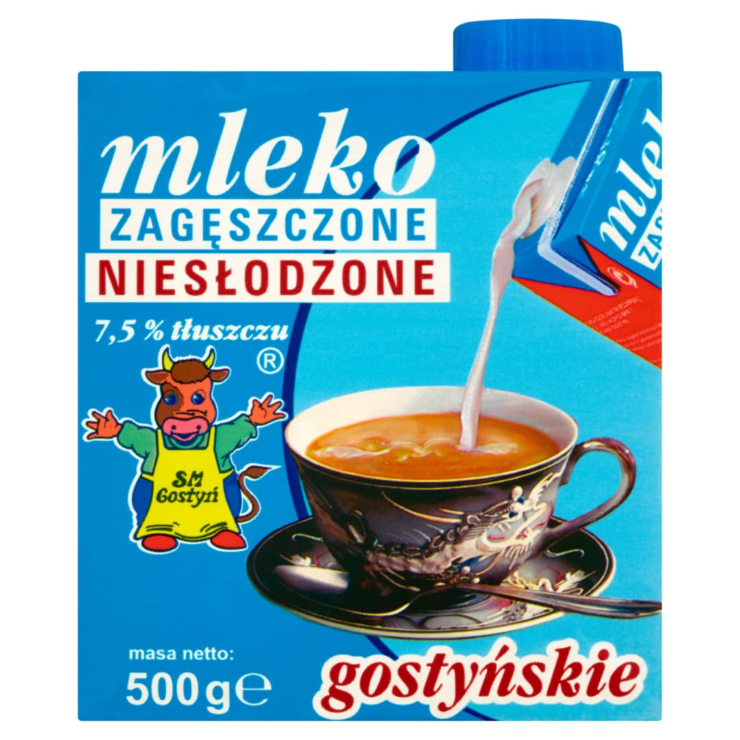 SM GOSTYŃ Mleko zagęszczone niesłodzone 7,5% 500 g