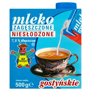 SM GOSTYŃ Mleko 7,5% zagęszczone niesłodzone 500 g SM GOSTYŃ Mleko 7,5% zagęszczone niesłodzone 500 g