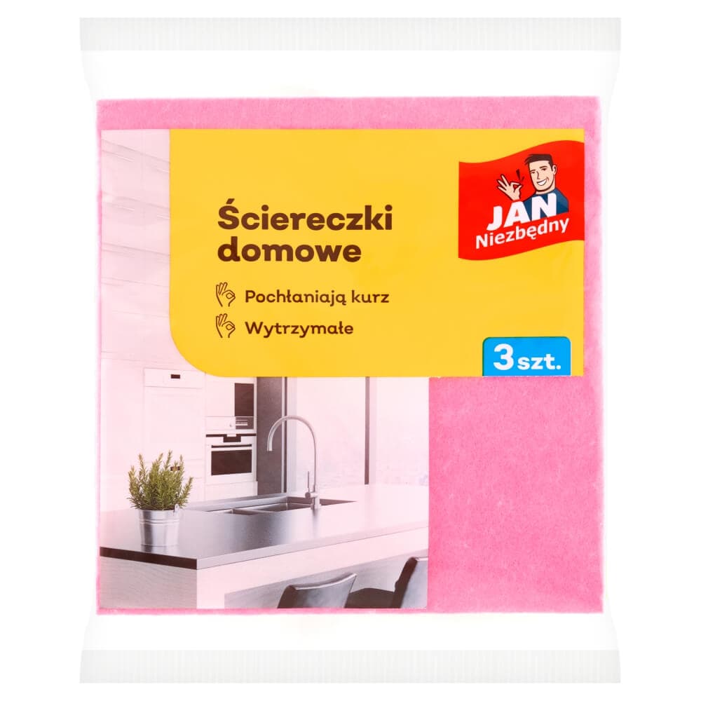 JAN NIEZBĘDNY Ściereczka domowa do kurzu 3 szt.