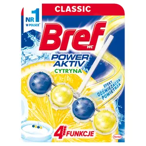 BREF POWER AKTIV Kostka do WC Cytryna 50 g BREF POWER AKTIV Kostka do WC Cytryna 50 g