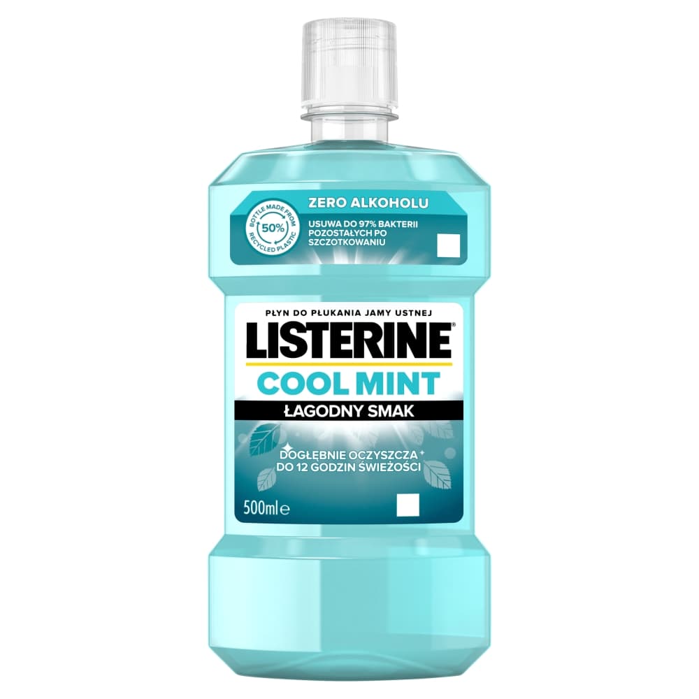 LISTERINE COOL MINT Płyn do płukania jamy ustnej łagodny smak 500 ml