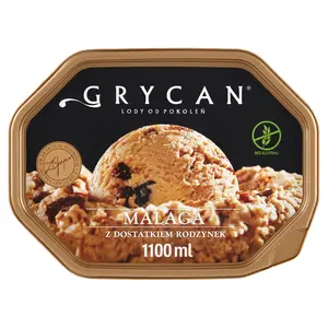 GRYCAN Lody malaga bezglutenowe 1100 ml GRYCAN Lody malaga bezglutenowe 1100 ml