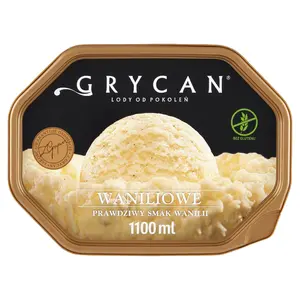 GRYCAN Lody waniliowe bezglutenowe 1100 ml GRYCAN Lody waniliowe bezglutenowe 1100 ml