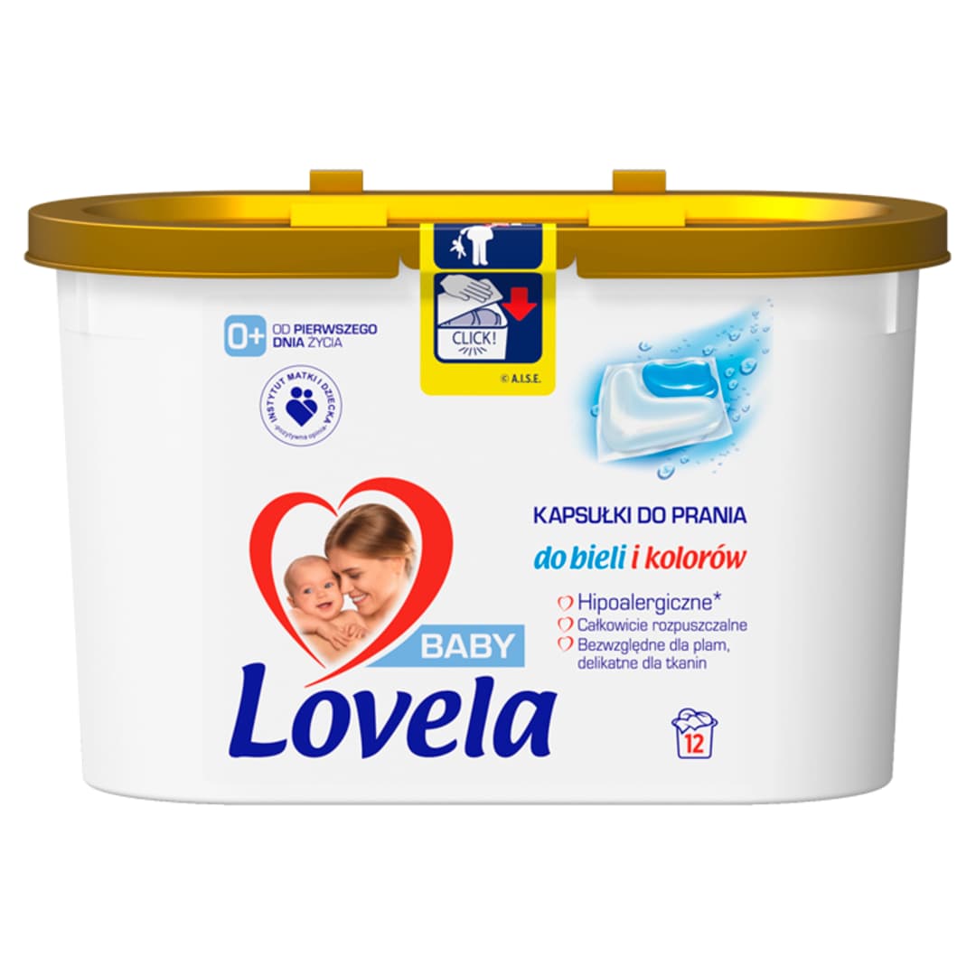 LOVELA BABY Kapsułki do prania do bieli i kolorów 12 szt. hipoalergiczne