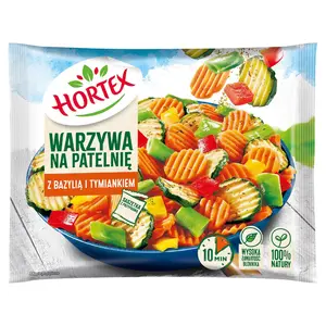 HORTEX Warzywa na patelnię z bazylią i tymiankiem mrożone 450 g HORTEX Warzywa na patelnię z bazylią i tymiankiem mrożone 450 g