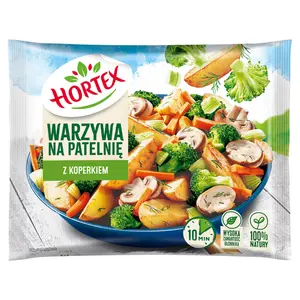 HORTEX Warzywa na patelnię z koperkiem mrożone 450 g HORTEX Warzywa na patelnię z koperkiem mrożone 450 g