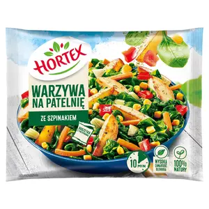 HORTEX Warzywa na patelnię ze szpinakiem mrożone 450 g HORTEX Warzywa na patelnię ze szpinakiem mrożone 450 g