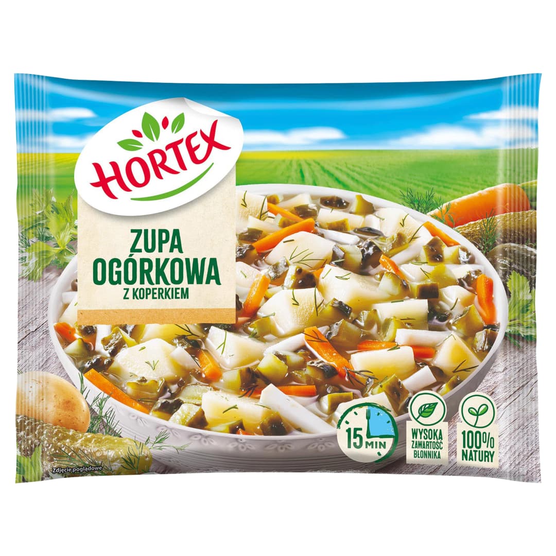 HORTEX Zupa ogórkowa z koperkiem mrożona 450 g