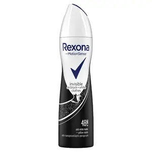 REXONA Antyperspirant w aerozolu dla kobiet Invisible Black+White 150 ml REXONA Antyperspirant w aerozolu dla kobiet Invisible Black+White 150 ml