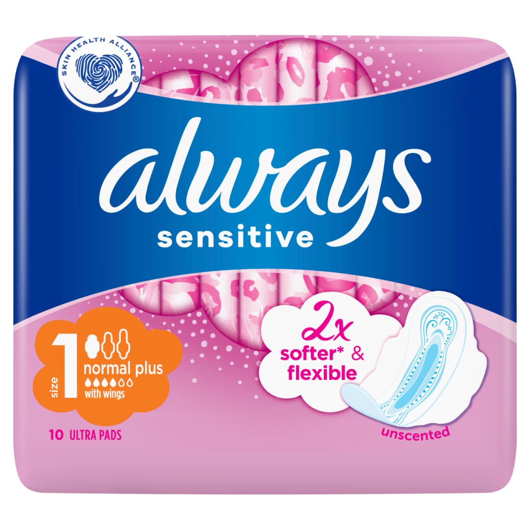 ALWAYS Podpaski ze skrzydełkami Ultra Sensitive Normal Plus 10 szt.