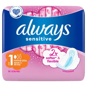 ALWAYS Podpaski ze skrzydełkami Ultra Sensitive Normal Plus 10 szt. ALWAYS Podpaski ze skrzydełkami Ultra Sensitive Normal Plus 10 szt.