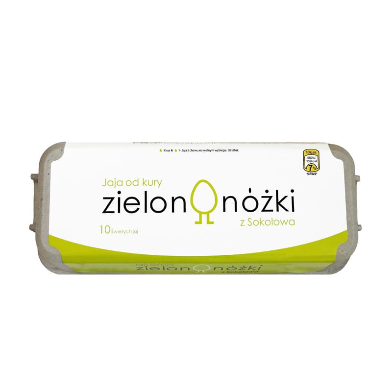 JAJA Z SOKOŁOWA Jaja od kury zielononóżki 10 szt.