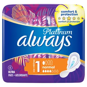 ALWAYS Podpaski higieniczne Platinum Normal Plus 8 szt. ALWAYS Podpaski higieniczne Platinum Normal Plus 8 szt.
