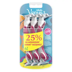 GILLETTE VENUS 3 Maszynki jednorazowe dla kobiet 6szt. GILLETTE VENUS 3 Maszynki jednorazowe dla kobiet 6szt.