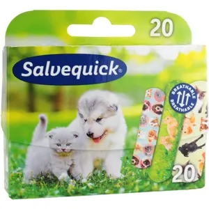 SALVEQUICK Zestaw plastrów opatrunkowych Animal Planet 20 szt. SALVEQUICK Zestaw plastrów opatrunkowych Animal Planet 20 szt.