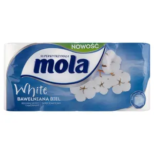MOLA Papier toaletowy White Bawełniana Biel 8 rolek MOLA Papier toaletowy White Bawełniana Biel 8 rolek