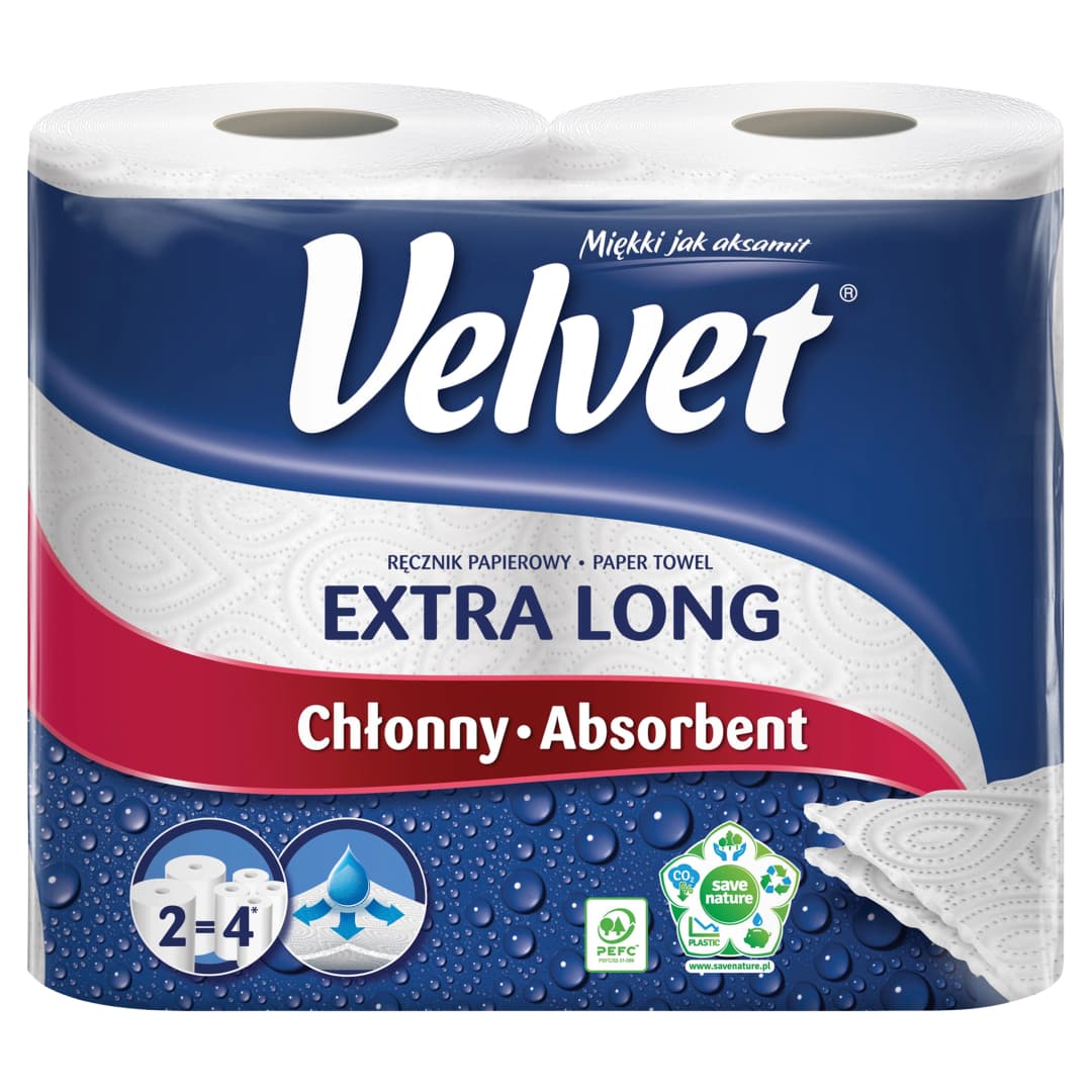 VELVET Ręcznik papierowy Extra Long 2 szt.
