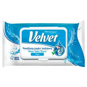 VELVET Papier toaletowy nawilżany Pure 42 listki VELVET Papier toaletowy nawilżany Pure 42 listki
