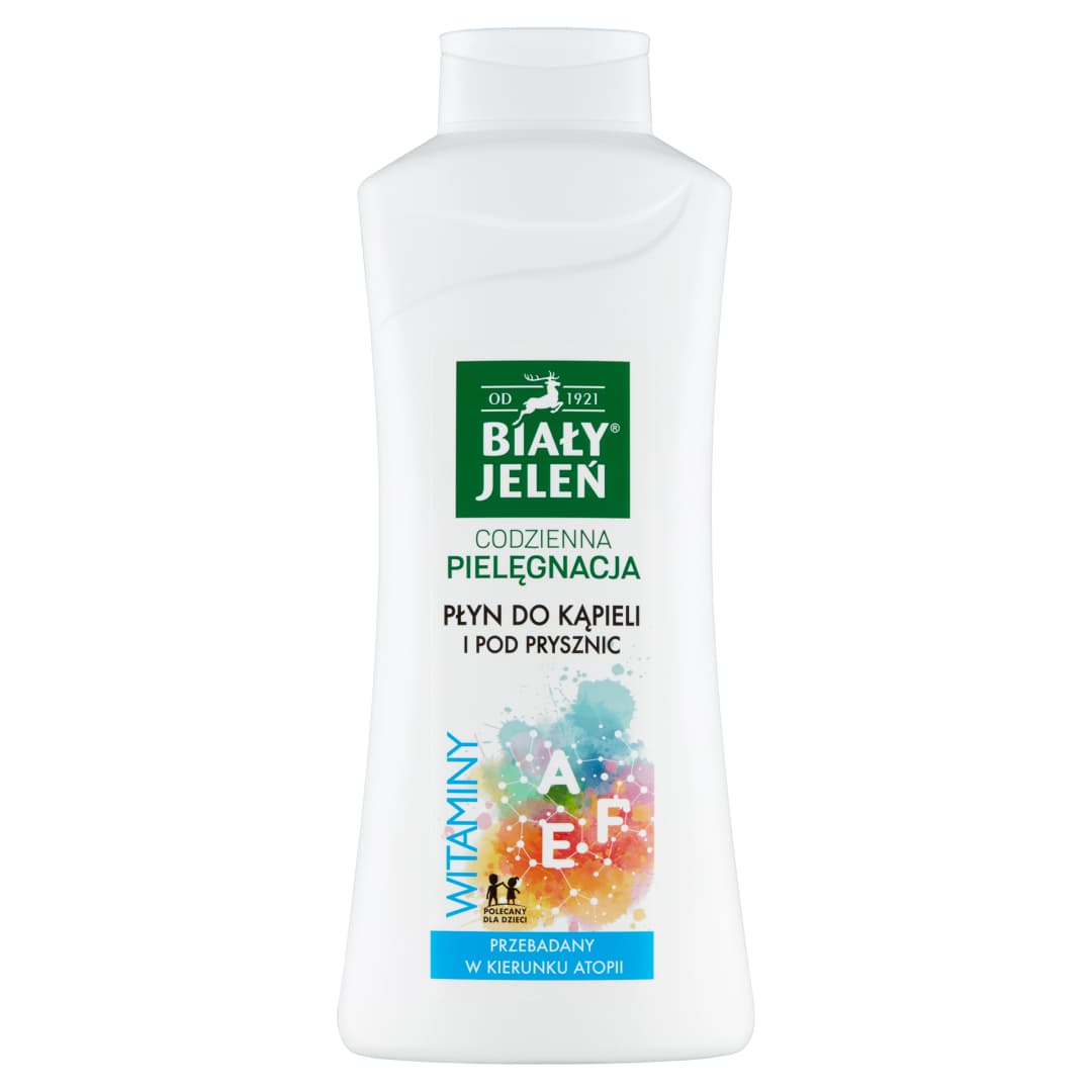 BIAŁY JELEŃ Płyn do kąpieli z witaminami AEF i pantenolem hipoalergiczny 750 ml