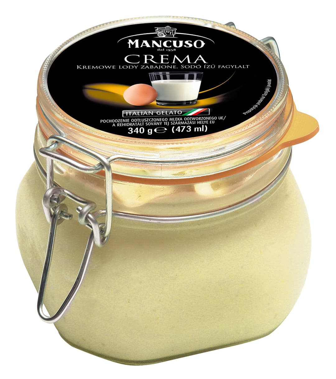 MANCUSO Lody zabajone w słoiku 473 ml