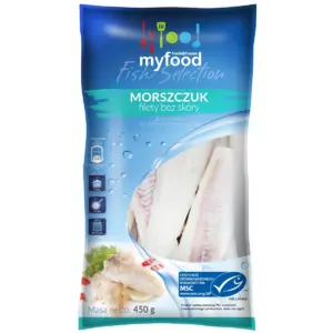 MYFOOD Morszczuk filety bez skóry mrożony 450 g MYFOOD Morszczuk filety bez skóry mrożony 450 g