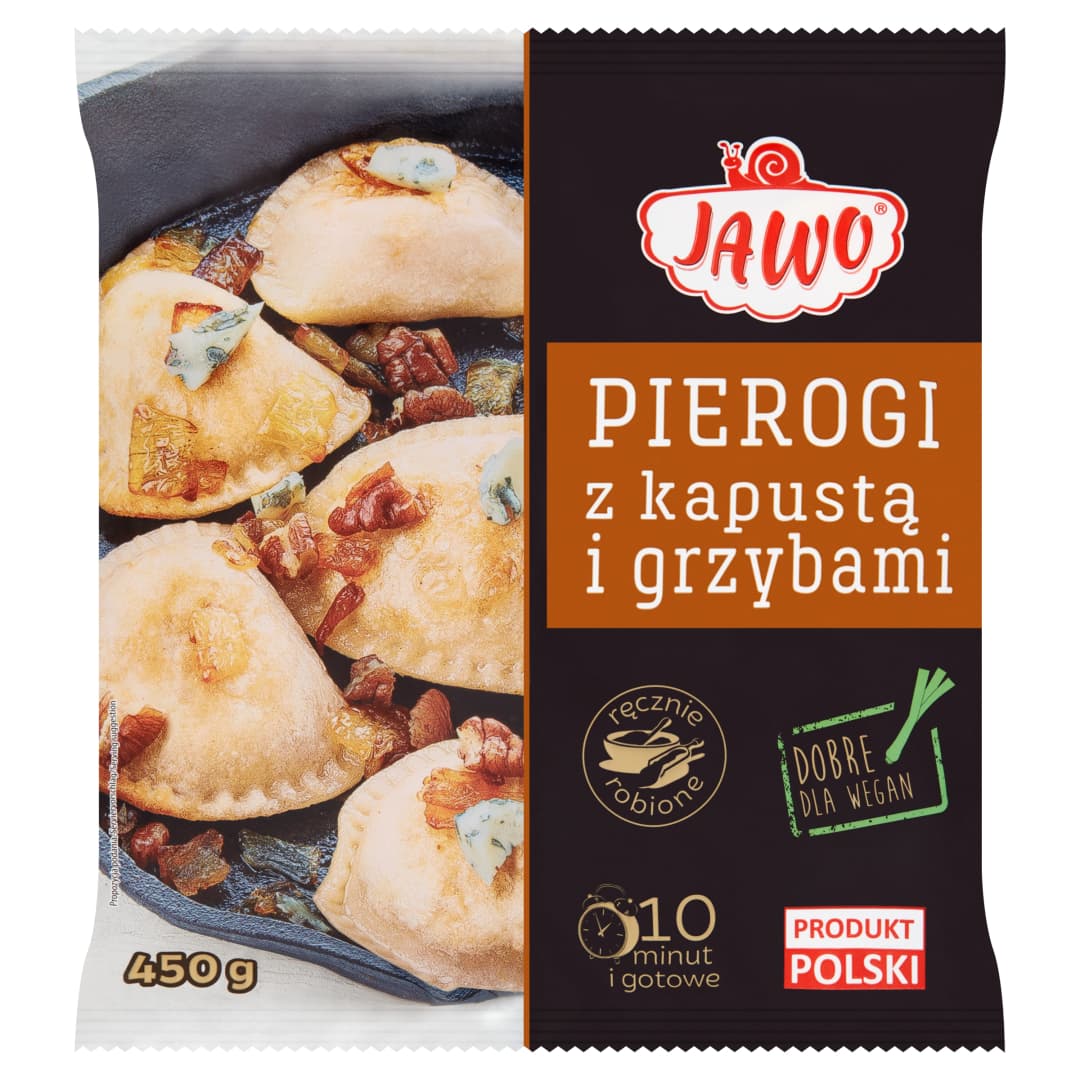 JAWO Pierogi z grzybami i kapustą mrożone 450 g