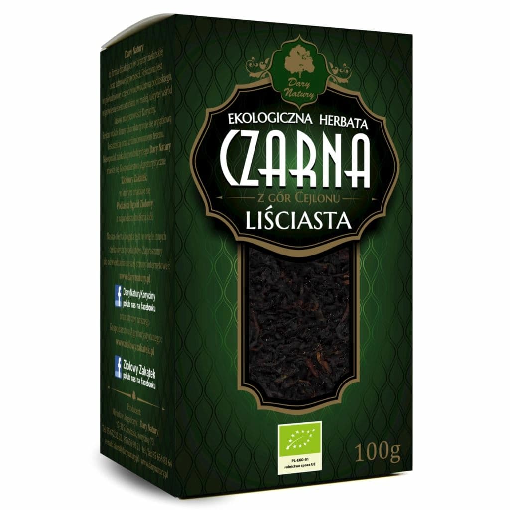 DARY NATURY Herbata czarna liściasta BIO 100 g