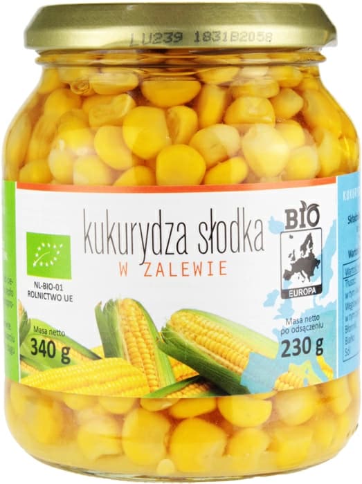 BIO PLANET Kukurydza słodka w zalewie 340 g