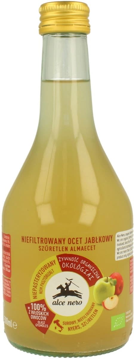 ALCE NERO Ocet jabłkowy niefiltrowany BIO 500 ml