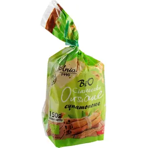 BIO ANIA Ciastka owsiane cynamonowe bez dodatku cukru BIO 150 g BIO ANIA Ciastka owsiane cynamonowe bez dodatku cukru BIO 150 g