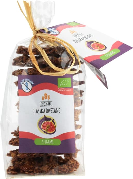 IRENKI Ciastka owsiane z figami bezglutenowe BIO 180 g