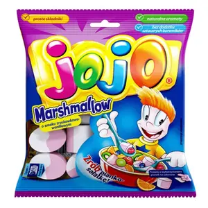 JOJO MARSHMALLOW Pianki o smaku truskawkowo-waniliowym 86 g JOJO MARSHMALLOW Pianki o smaku truskawkowo-waniliowym 86 g