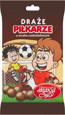 WADOWICE SKAWA PIŁKARZE Draże o smaku czekoladowym 70 g