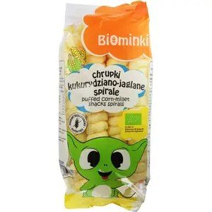 BIOMINKI Chrupki kukurydziano-jaglane spirale bezglutenowe EKO 60 g BIOMINKI Chrupki kukurydziano-jaglane spirale bezglutenowe EKO 60 g